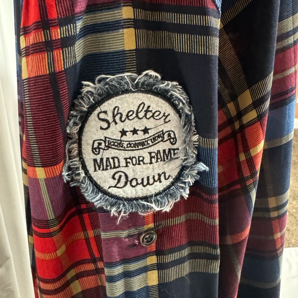 Umgee Plaid Tunic Mini With Pockets - Picture 5 of 6